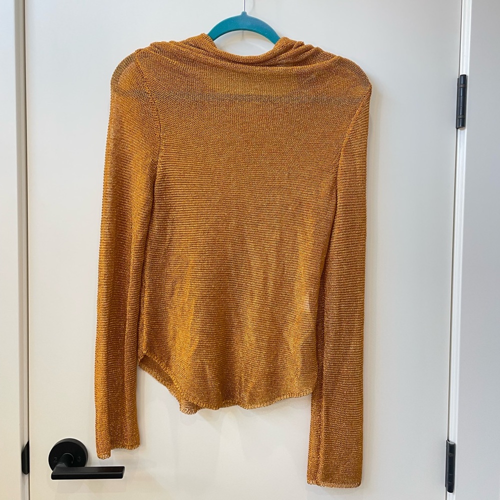 Zara gold metallic shirt